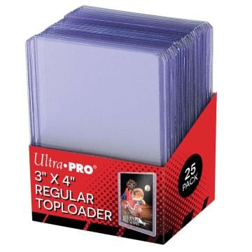 Ultra Pro 3" X 4" Clear Regular Toploader 25 Pack