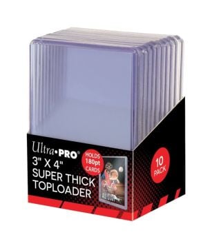Ultra Pro 3" x 4" Super Thick Clear 180PT Toploader 25 Pack