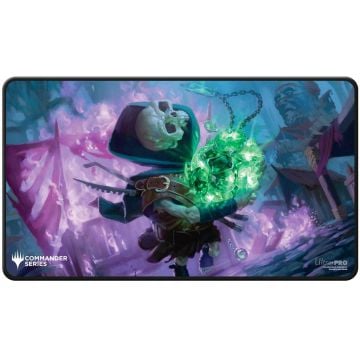ULTRA PRO Magic the Gathering Commander Series Tinybones Trinket Thief Black Stitched Playmat (Image 1)