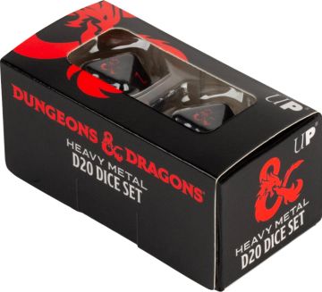 Dungeons & Dragons Heavy Metal D20 Dice 2 Pack