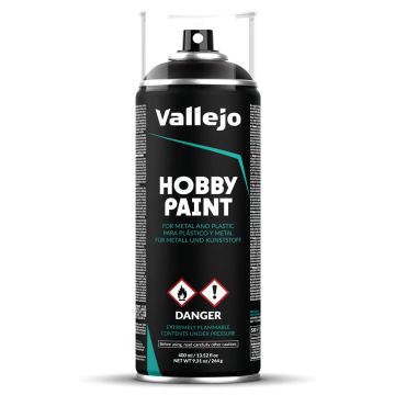 Vallejo Acrylic Black Primer 400ml Spray Can