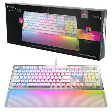 Roccat Vulcan II Max Full-size Optical Mechanical RGB Gaming Keyboard (White)
