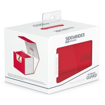 Ultimate Guard Sidewinder 100+ Synergy Deck Box (White/Red)