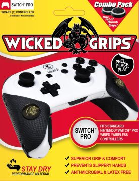 Wicked Grips Pro Controller Grip & Thumb Grip Combo for Switch Pro Controller