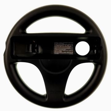 Wii Wheel Black [Pre-Owned] (Image 1)