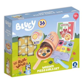 Bluey Wooden Pizza Girls Set (Image 1)