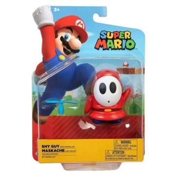 World of Nintendo Red Shy Guy with Propeller Articulated 4 Inch Figure