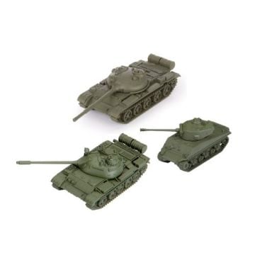 World of Tanks Miniatures Game USSR Tank Platoon 4 Expansion (T-54, Loza's M4-A2 Sherman, T62A) (Image 1)