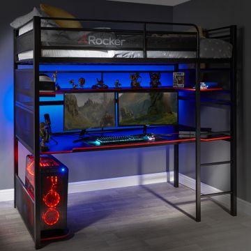 X Rocker BattleBunk Gaming Bunk Bed with Desk