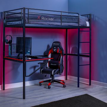 X Rocker Icarus XL High-Sleeper Gaming Bunk Bed with Desk