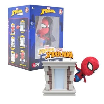 YuMe Hero Box Marvel Spider-Man Tower Series Spider-Man Figure