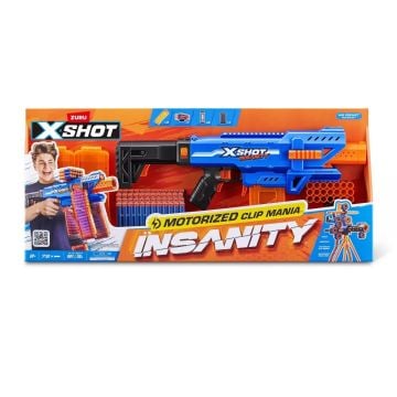 Zuru XSHOT Insanity Motorized Clip Mania Blaster with 72 Darts0