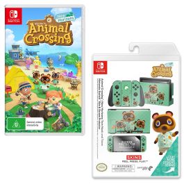 Animal Crossing: New Horizons + Animal Crossing Tom Nook Switch Skin &  Screen Protector Bundle | The Gamesmen