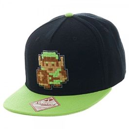 Nintendo Legend of Zelda Pixel Link Snapback Cap