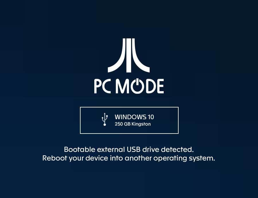 atari vcs pc mode usb